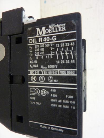 Used KLOCKNER MOELLER Contactor DILR40-G #63665