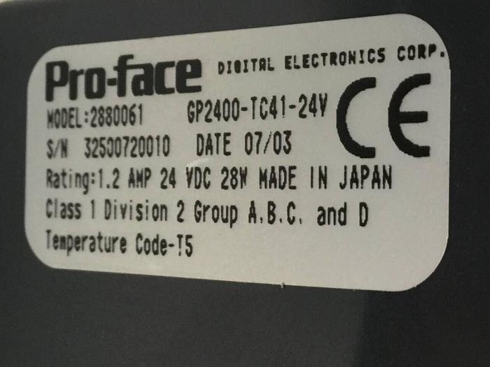 Used PROFACE Operator Interface Panel GP2400-TC41 2880061 Used