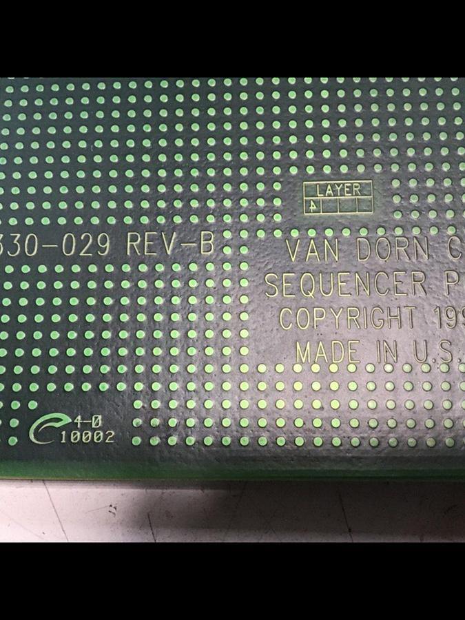 Used VAN DORN Sequencer Circuit Board PC330-029 330-029 #137152