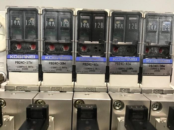 Used KOGANEI Manifold w/ Valves PBM5P-9W Used