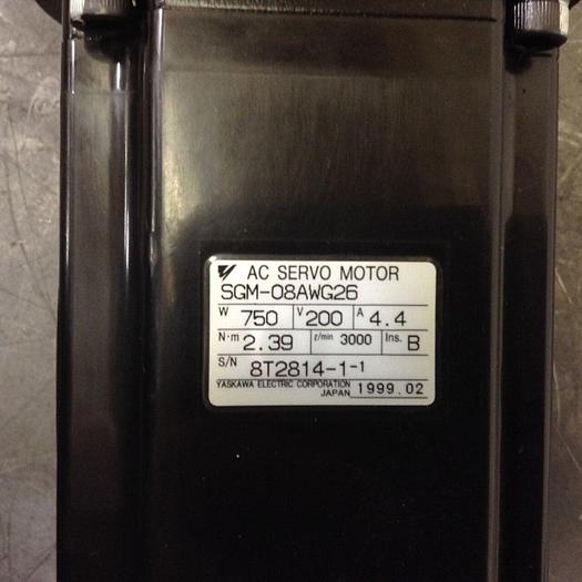 Used YASKAWA ELECTRIC AC Servo Motor SGM-08AWG26 Used