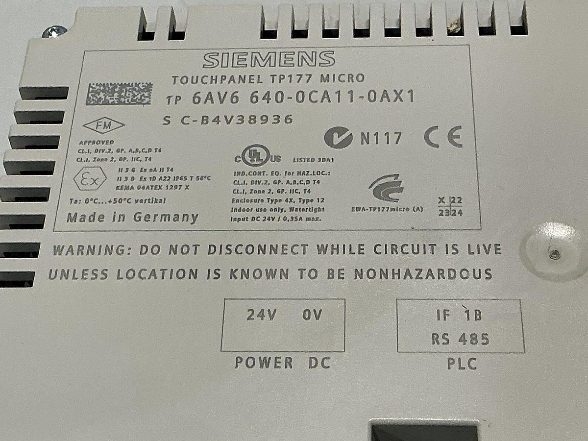 Used SIEMENS 6AV6 640-0CA11-0AX1
