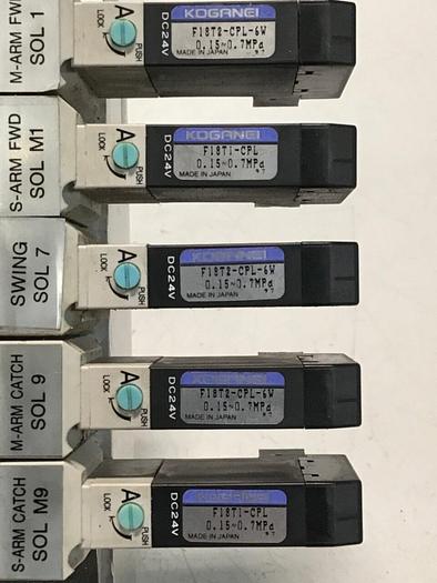 Used KOGANEI Valves and Manifold F18M7F-1W #114413