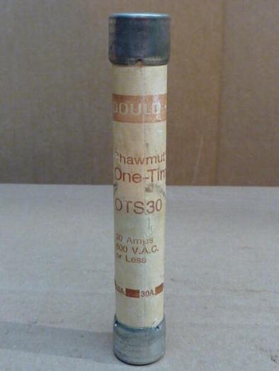 Used GOULD / SHAWMUT 30 Amp Fuse OTS30 #33649