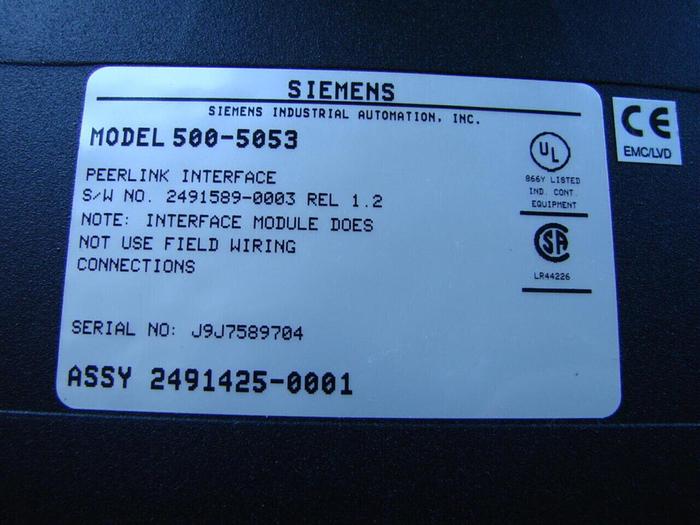 Used SIEMENS Interface Module 500-5053 #11241