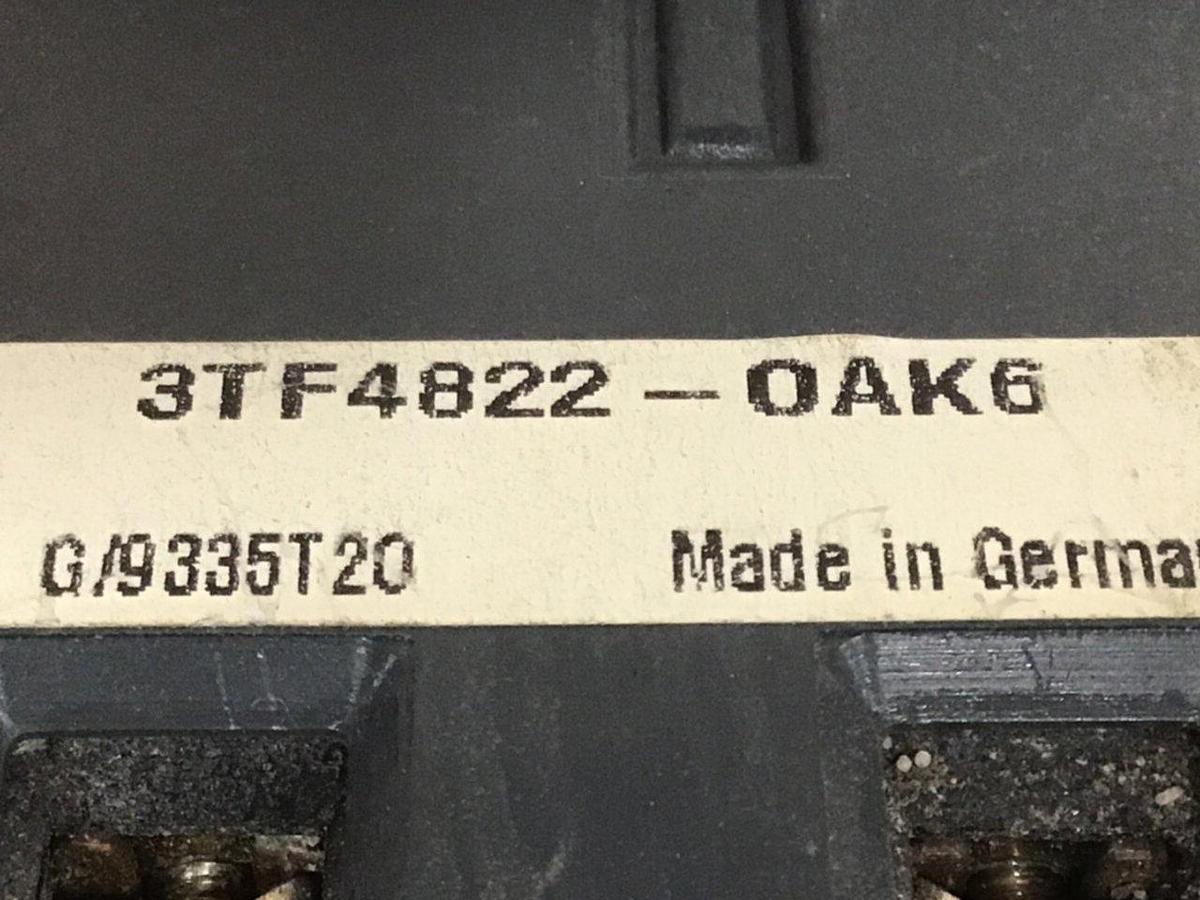 Used SIEMENS Contactor 3TF4822-OAK6 #139598