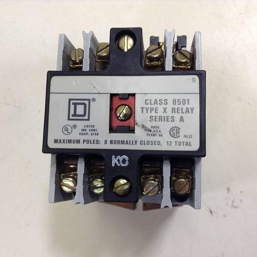 Used SQUARE D Control Relay 8501-XO40 #84403