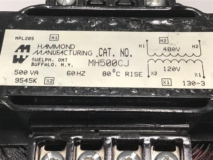 Used HAMMOND 0.5 kVA Transformer MH500CJ #114379