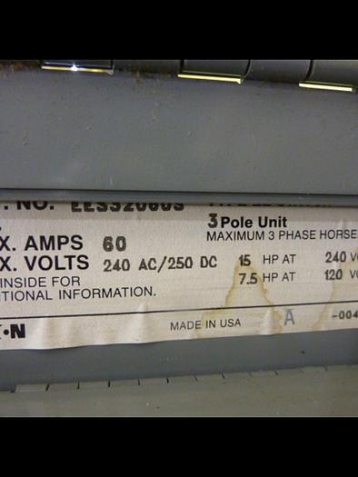 Used CUTLER HAMMER Electrical Service Panel EEI243T12A Used
