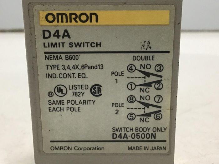 Used OMRON Limit Switch D4A #114549