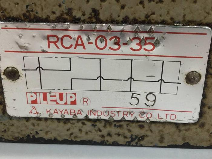Used KAYABA Pileup Valve RCA-03-35 #99508