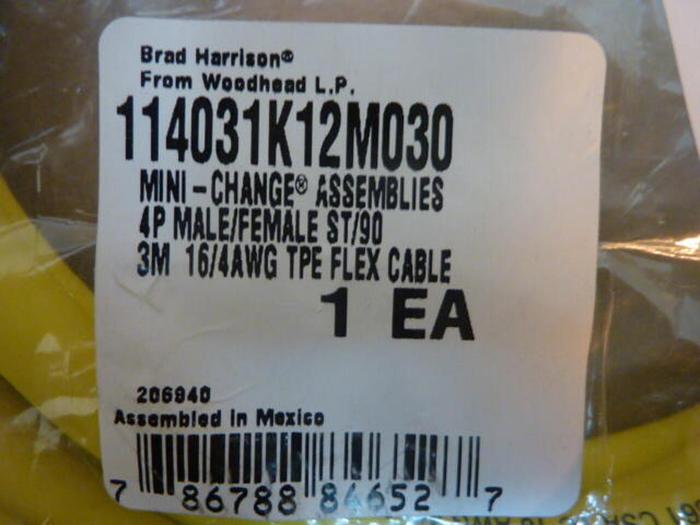 BRAD HARRISON / WOODHEAD Mini-change assemblies 114031K12M030 #34783