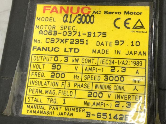 Used FANUC Servo Motor A06B-0371-B175 Used