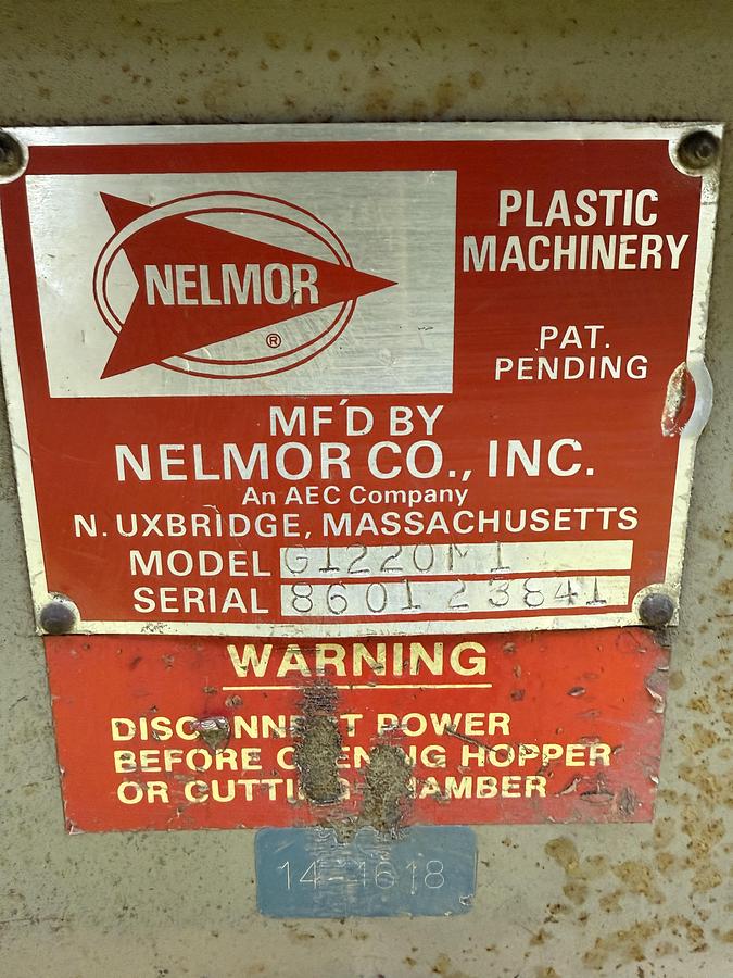 Used DNL / needs to be cleaned NELMOR Grinder Granulator G1220P 1 USED