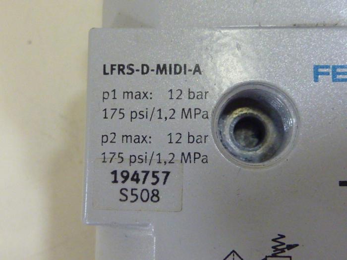 Used FESTO Pneumatic Filter Regulator LFRS-D-MIDI-A #54624