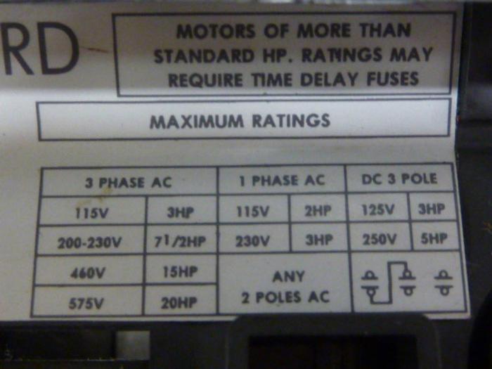 Used ALLEN BRADLEY 30 Amp Disconnect Switch 1494V-DS30 SER A #57364
