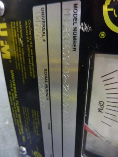 Used UNIVERSAL FLOW MONITORS Flow Meter MN-BSE60GM-12-32V1.0-A1NR #64730