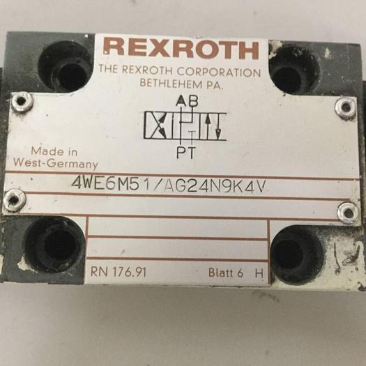 Used REXROTH Valve 4WE6M51AG24N9K4V #91404