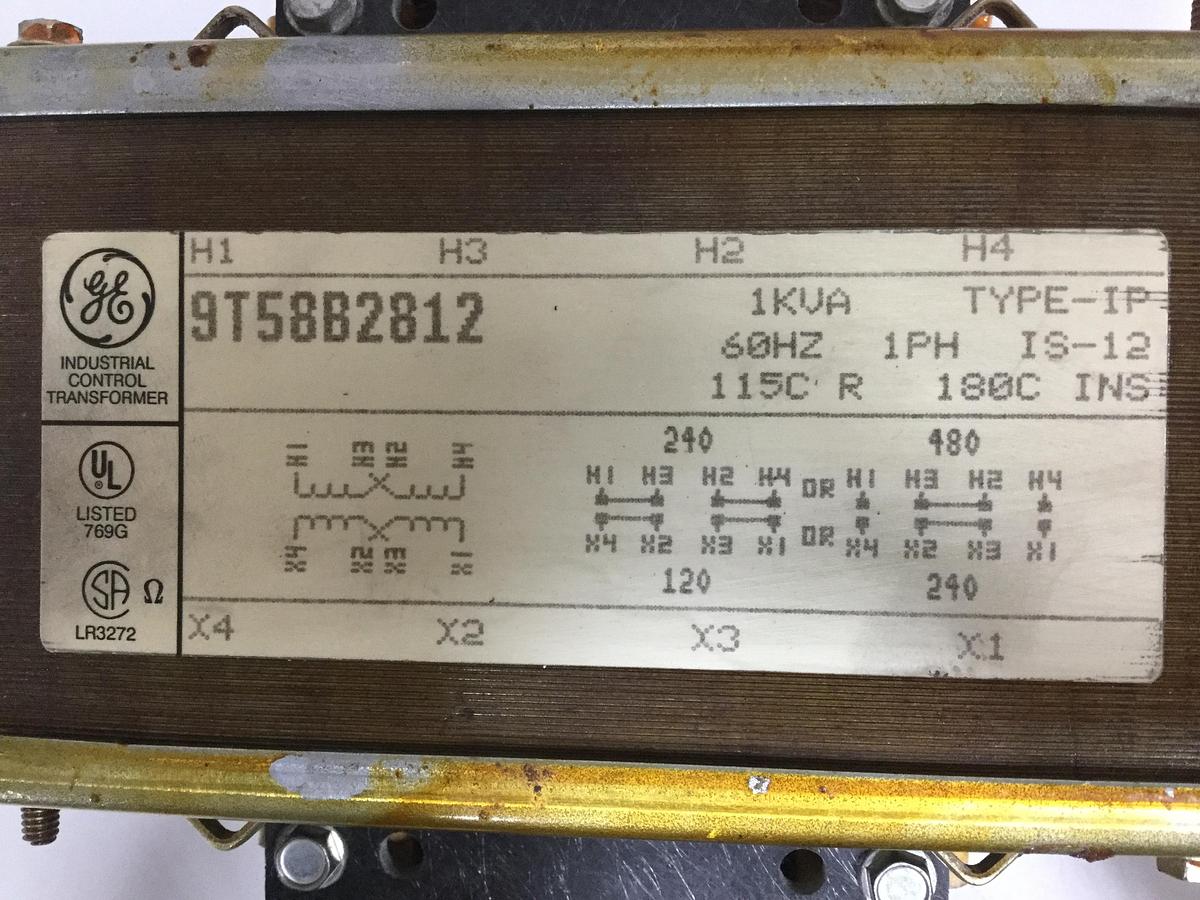 Used GENERAL ELECTRIC / GE 1.00 kVA Transformer 9T58B2812 Used