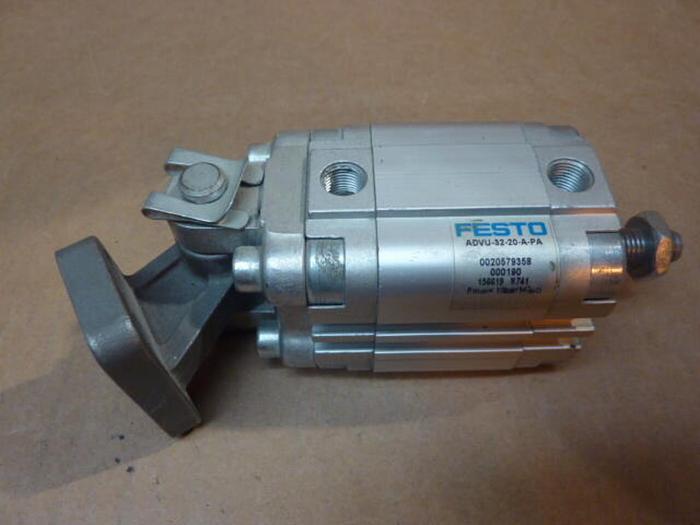 Used FESTO Pneumatic Compact Cylinder ADVU-32-20-A-PA #32310