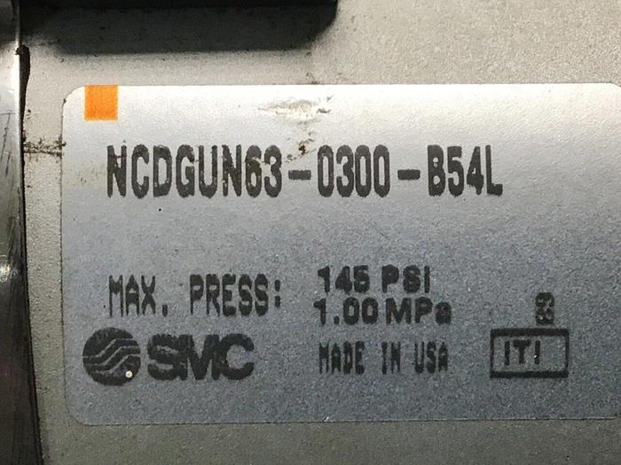 Used SMC Pneumatic Cylinder NCDGUN63-0300-B54L #112934