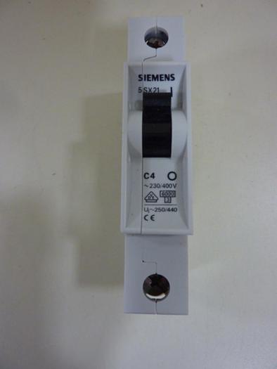 Used SIEMENS 4 Amp Circuit Breaker 5SX21C4 #46949