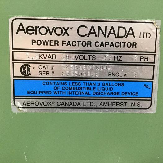 Used AEROVOX Capacitor C85Z4807N04A #94658