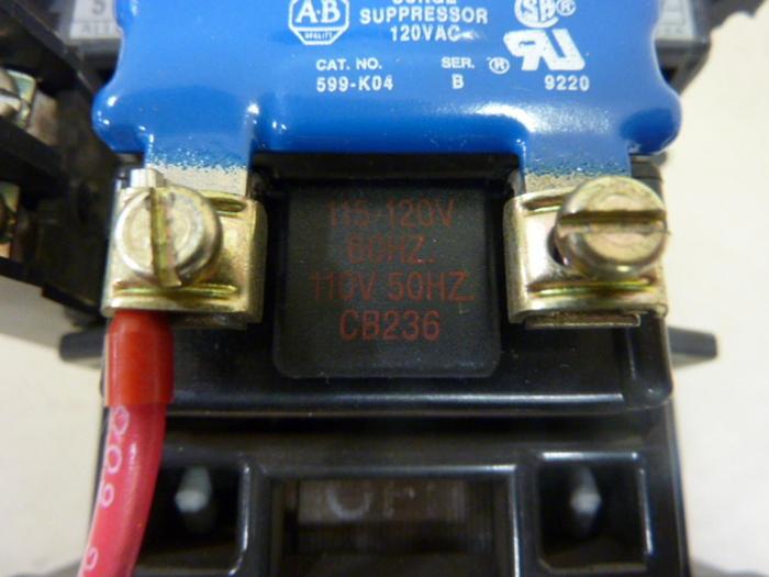 Used ALLEN BRADLEY Starter Size 1 509-BOD SER B W38 #50618