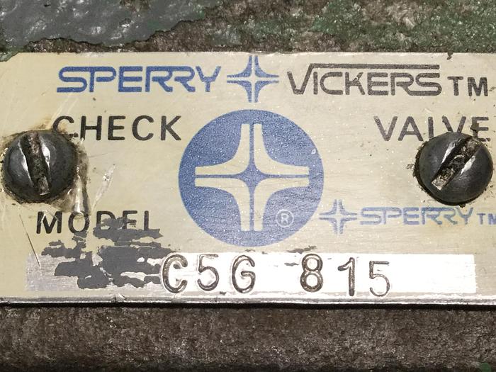 Used VICKERS Check Valve C5G815 #102468