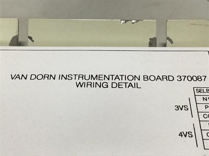Used VAN DORN Instrumentation Board 370087 USED