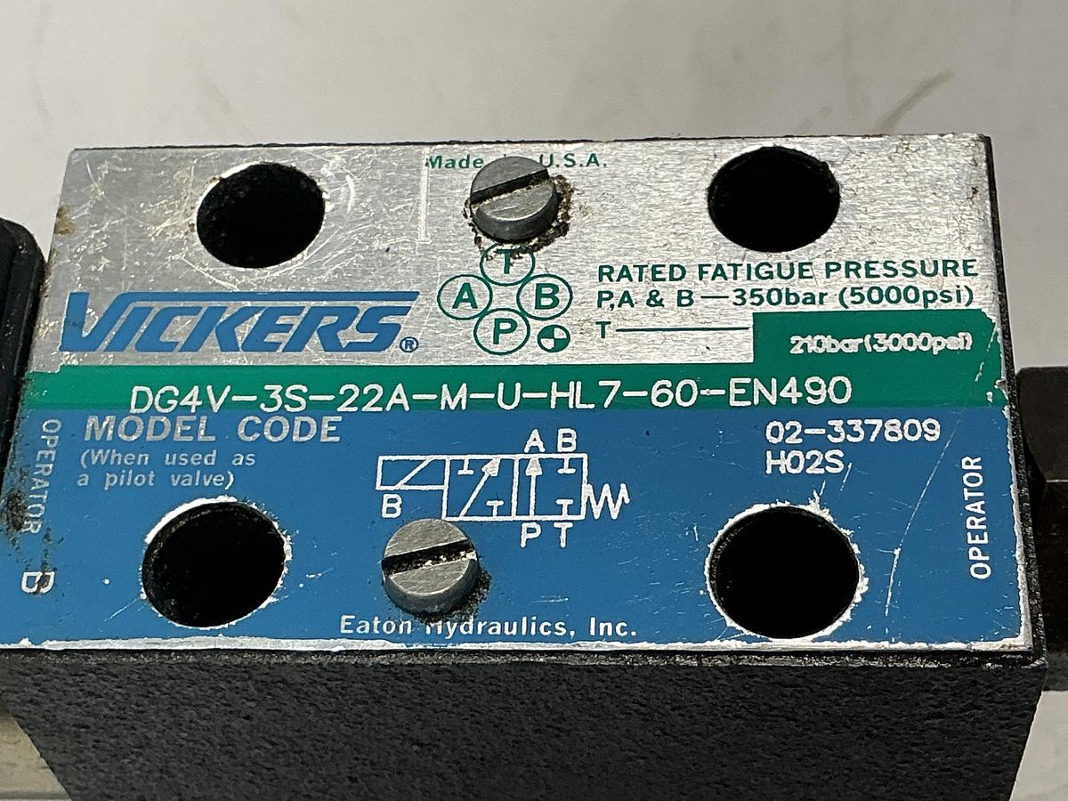 Used VICKERS DG4V-3S-22A-M-U-HL7-60-EN490