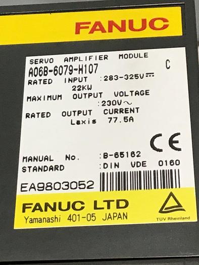 Used FANUC Servo Amplifier Drive A06B-6079-H108 Used