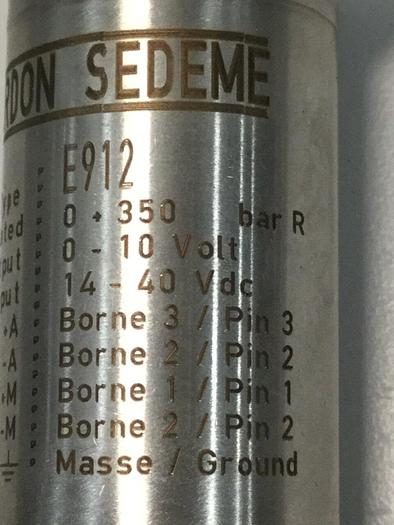 Used BOURDON SEDEME Pressure Sensor / Transmitter E912 Used