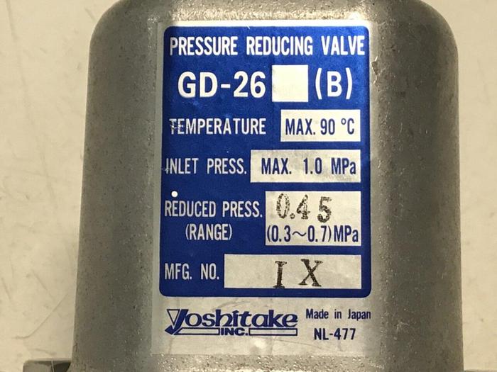 Used YOSHITAKE Pressure Reducing Valve GD-26 #125529
