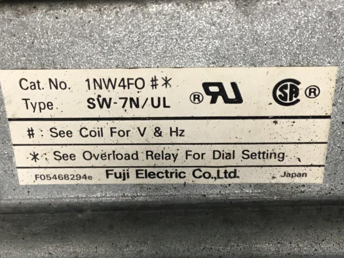 Used FUJI ELECTRIC Contactor SC-7N/UL 1NC4F0 #140686