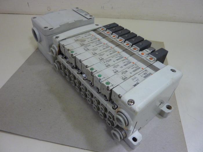 Used SMC Control Block w/ Valves VQC2200-5 #52949