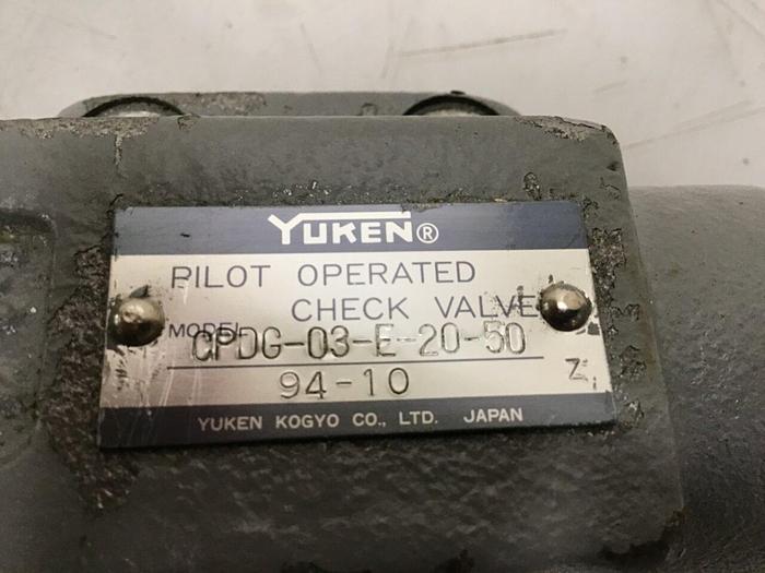 Used YUKEN Pilot Operated Check Valve CPDG-03-E-20-50 #118228