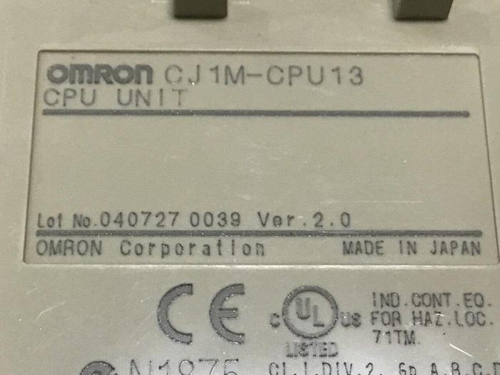 Used OMRON PLC CPU CJ1M-CPU13 #140163