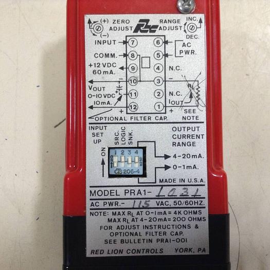 Used RED LION CONTROLS Converter PRA1-1031 #87753
