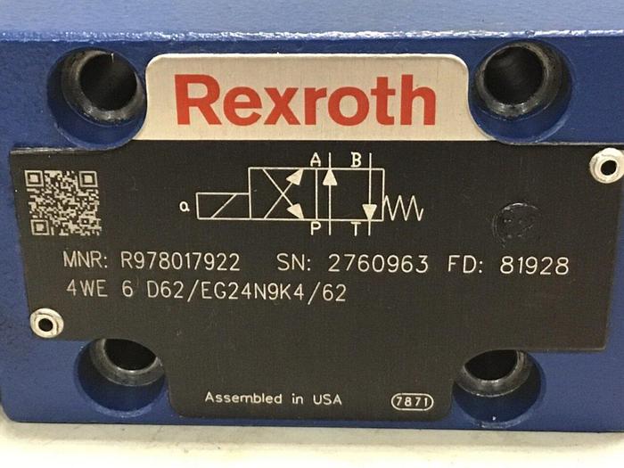 Used REXROTH Directional Valve 4WE6D62/EG24N9K4/62 Used