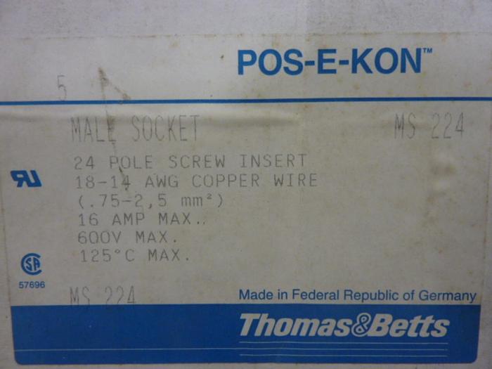 THOMAS & BETTS Male Connector MS 224 #50766