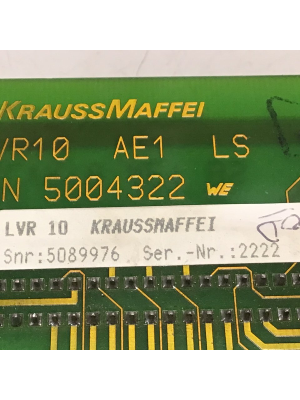 Used KRAUSS MAFFEI Circuit Board LV200 USED