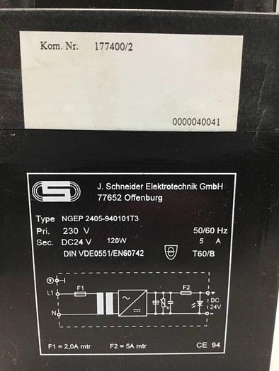 Used J SCHNEIDER Power Supply NGEP 2405-940101T3 Used