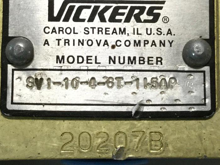 Used VICKERS Solenoid Valve SV11046T115AP #110915