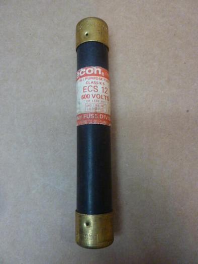 Used ECONOMY FUSE 12 Amp Fuse ECS-12 #36141