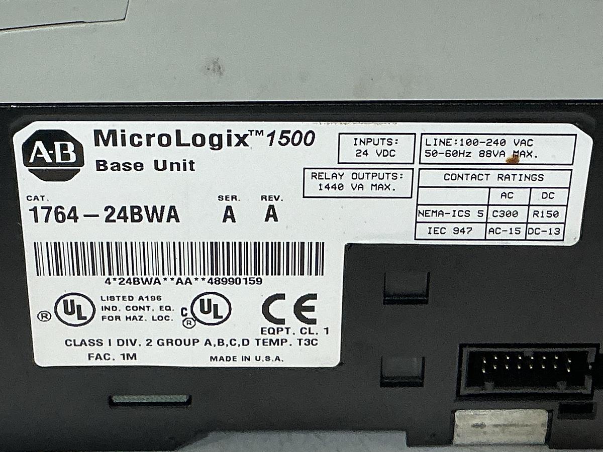 Used ALLEN BRADLEY 1764-24BWA SER A