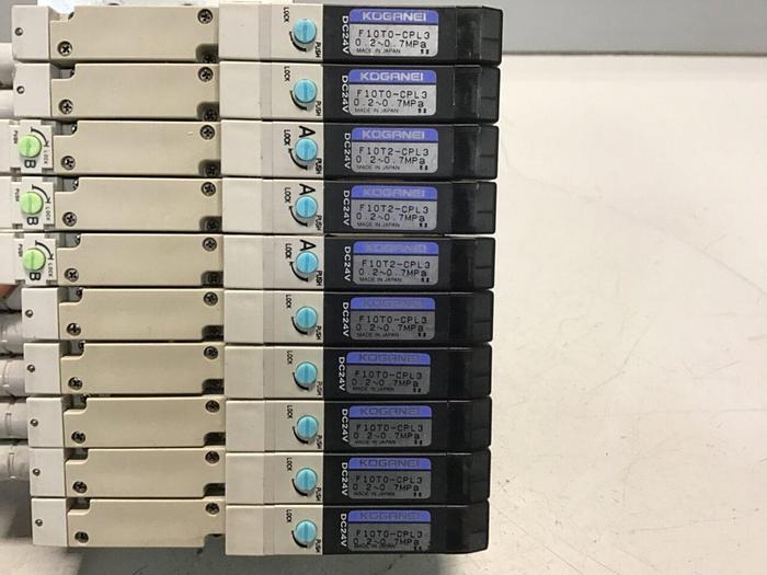 Used KOGANEI Manifold w/ Valves F10M10AJ #120940