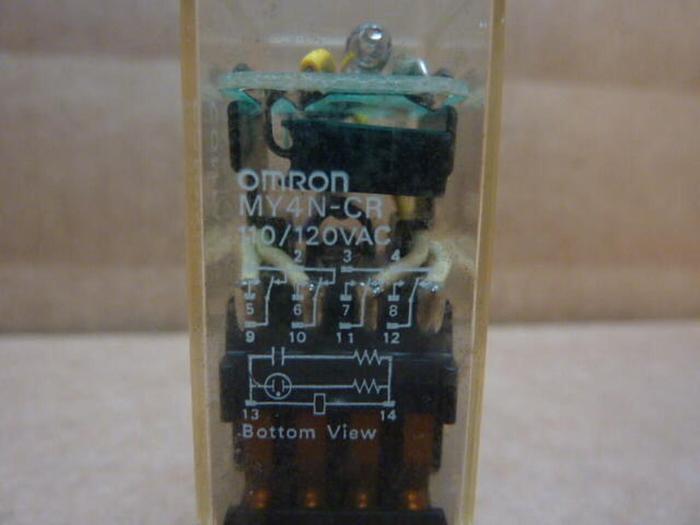 Used OMRON Relay & Base MY4N-CR #27565