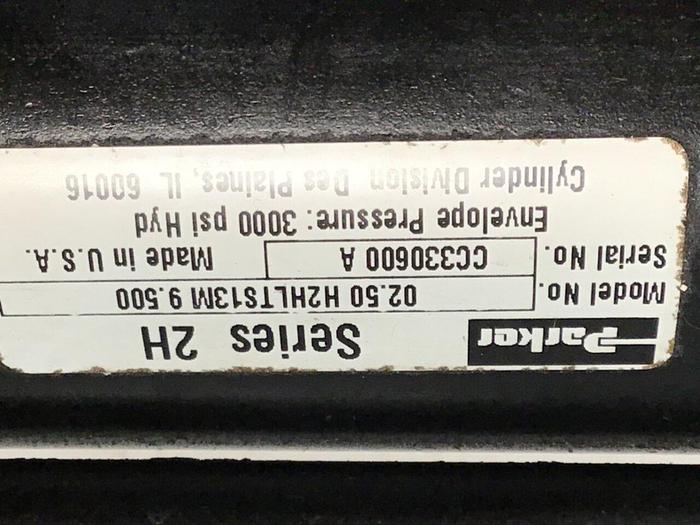 Used PARKER Injection Sled Cylinder 02.50 H2HLTS13M 9.500 USED #123389