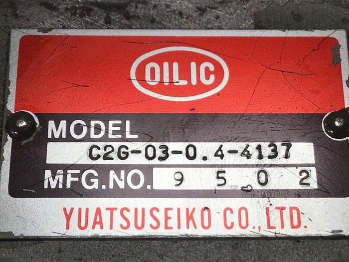 Used YUATSU SEIKO Valve C2G03044137 #137650